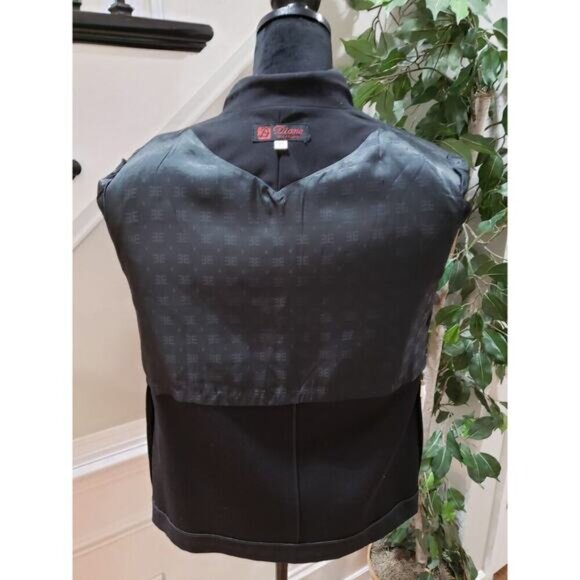 DIANA Women's Black Long Sleeve Single Breasted One Button Blazer Jacket Size M - Picture 8 of 12